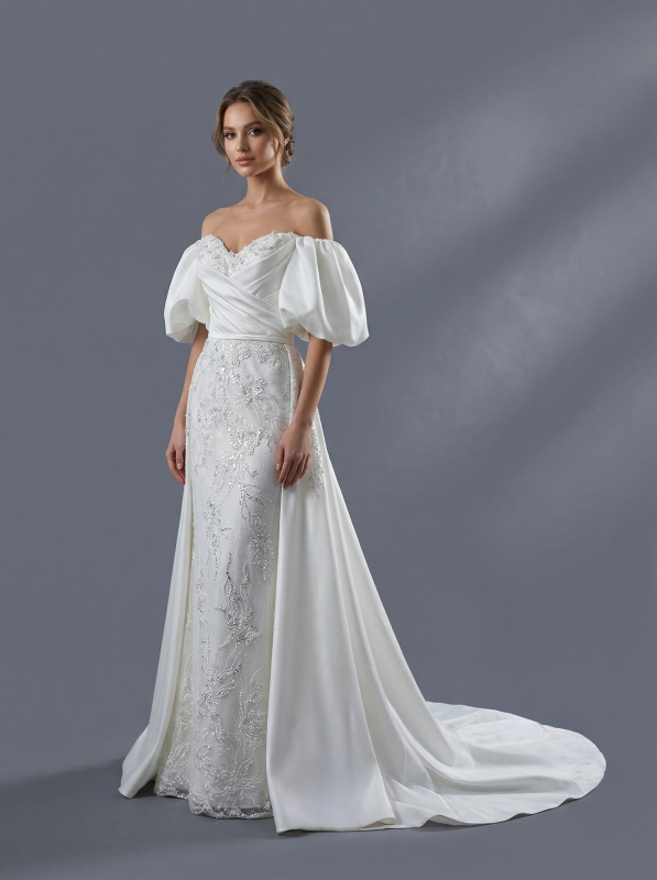 Платье-трансформер со съемной пышной юбкой