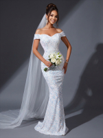 Свадебное платье в облегающем фасоне «русалка»