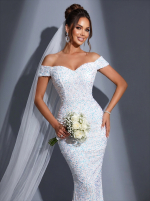 Свадебное платье в облегающем фасоне «русалка» — изображение 3