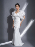 Ярусное свадебное болеро из лепестков — изображение 4