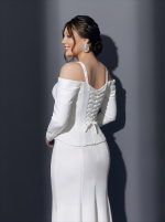 Свадебный комплект из топа и длинной юбки-футляр — изображение 4