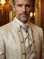 Мужской свадебный костюм бежевый — изображение 2