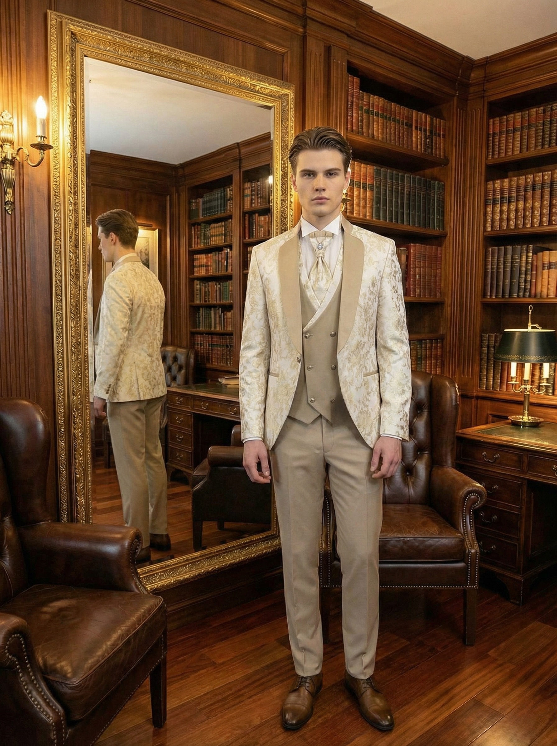 IMG_4727 Мужской свадебный костюм бежевый — изображение 1