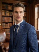 Мужской свадебный костюм синий — изображение 2