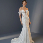 Изысканное свадебное платье силуэта «рыбка», которое сочетает в себе чувственность и романтизм