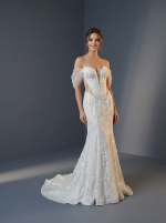 Изысканное свадебное платье силуэта «рыбка», которое сочетает в себе чувственность и романтизм