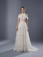 Элегантное свадебное платье А-силуэта