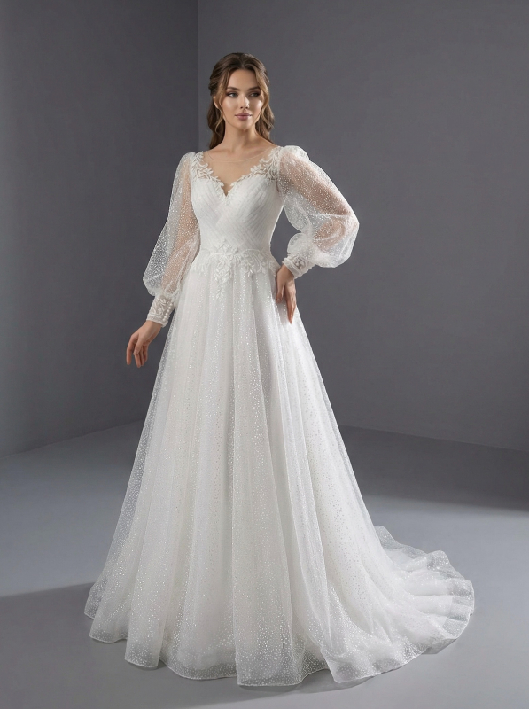 Элегантное свадебное платье в стиле современной классики