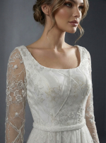 Свадебное платье в классическом стиле А-силуэта — изображение 3