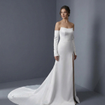 Элегантное свадебное платье в стиле минимализм