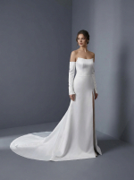 Элегантное свадебное платье в стиле минимализм