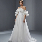 Cвадебное платье воздушная и романтичная модель А-силуэта