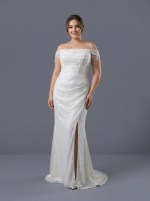 Элегантное свадебное платье силуэта «русалка»