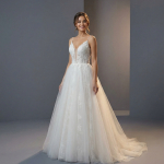 Элегантное свадебное платье А-силуэта