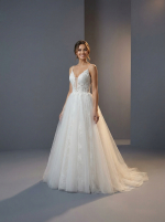 Элегантное свадебное платье А-силуэта