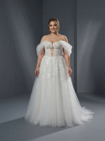 Элегантное свадебное платье А-силуэта