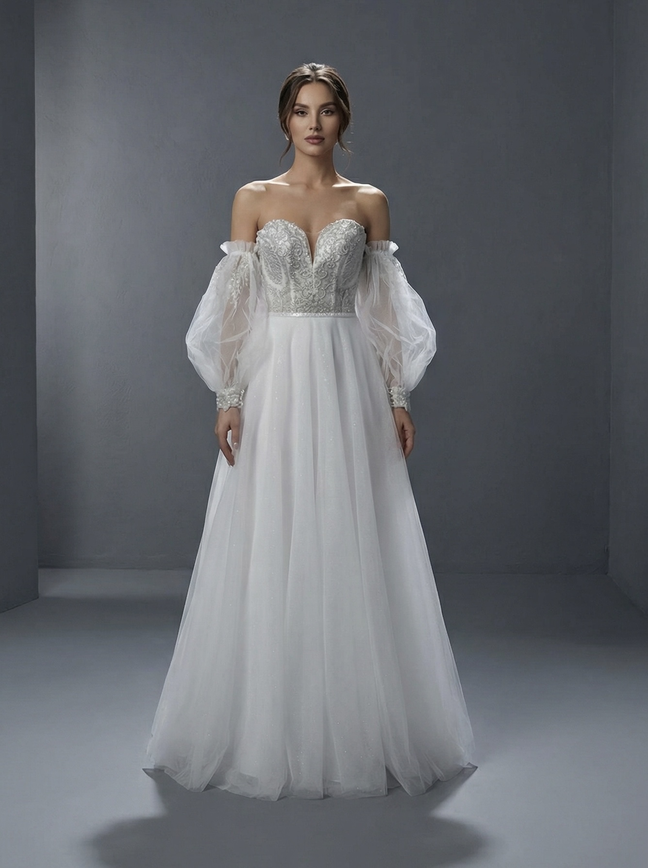 IMG_6574 Свадебное платье в классическом и романтичном стиле А-силуэта — изображение 1