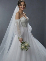 Свадебное платье в классическом и романтичном стиле А-силуэта — изображение 4