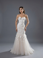 Элегантное свадебное платье силуэта «русалка»