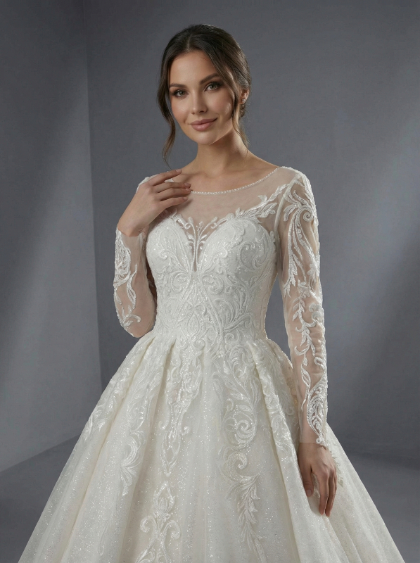 Свадебное платье в классическом в стиле «принцесса»