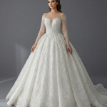 Пышное свадебное платье силуэта «принцесса»