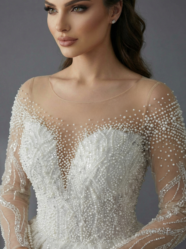 Пышное свадебное платье силуэта «принцесса»