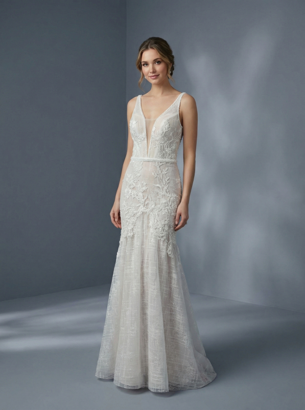 Свадебное платье в элегантном силуэте «рыбка»